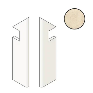 Спецэлемент Atlas Concorde Italy Marvel Travertine Sand Vein Battiscopa Sag.Sx AF7I 7,2x30 матовый