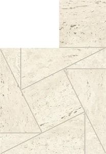 Мозаика Atlas Concorde Italy Marvel Travertine White Mosaico Tessellation AF9G 22x26 матовая