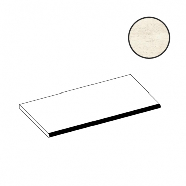 Ступень Atlas Concorde Italy Marvel Travertine White Vein Round Angolare DX AGNE 33x120 матовая