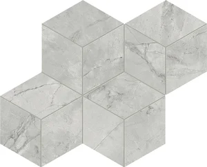 Мозаика Atlas Concorde Italy Marvel X Grey Cloud Mosaico Esagono Silk AF8O 30x35 сатинированная