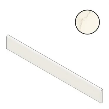 Бордюр Atlas Concorde Italy Marvel X Calacatta Apuano Battiscopa Dig. Lappato AGFI 7,2x60 лаппатированный
