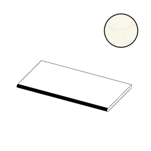 Ступень Atlas Concorde Italy Marvel X Calacatta Apuano Hammered Round Angolare DX AGQL 33x120 противоскользящая