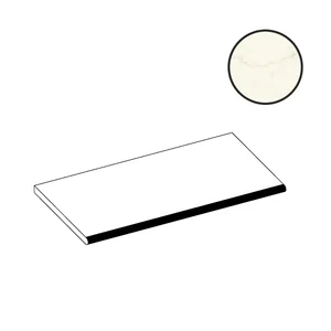 Ступень Atlas Concorde Italy Marvel X Calacatta Apuano Hammered Round Angolare SX AGQN 33x120 противоскользящая