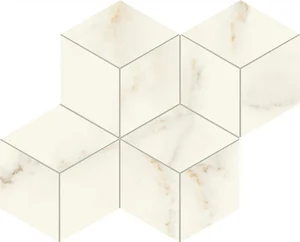 Мозаика Atlas Concorde Italy Marvel X Calacatta Apuano Mosaico Esagono Silk AF8L 30x35 сатинированная