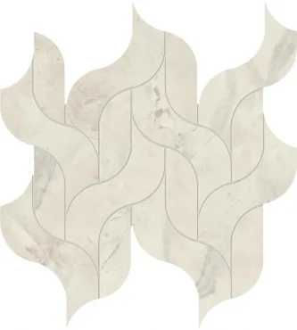 Мозаика Atlas Concorde Italy Marvel X Calacatta Perla Mosaico Waterfall Lappato AF8T 27,7x30,5 лаппатированная
