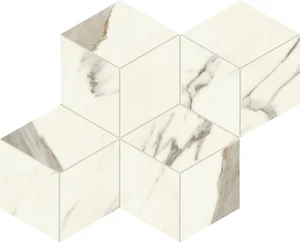 Мозаика Atlas Concorde Italy Marvel X Calacatta Sublime Mosaico Esagono Silk AF8M 30x35 сатинированная