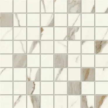 Мозаика Atlas Concorde Italy Marvel X Calacatta Sublime Mosaico Matt AF9C 30x30 матовая