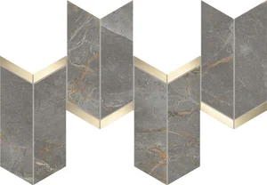 Мозаика Atlas Concorde Italy Marvel X Fior Di Bosco Mosaico Chevron Lappato AF9A 19,2x46,3 лаппатированная