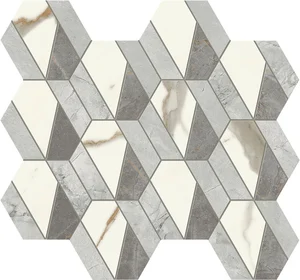 Мозаика Atlas Concorde Italy Marvel X Mosaico Hive Hex Lappato AF8Q 32,2x37,2 лаппатированная