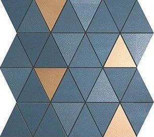 Мозаика Atlas Concorde Italy Mek Blue Mosaico Diamond Gold Wall 9MDU 30,5x30,5 матовая