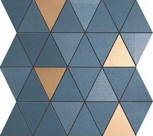 Мозаика Atlas Concorde Italy Mek Blue Mosaico Diamond Gold Wall 9MDU 30,5x30,5 матовая
