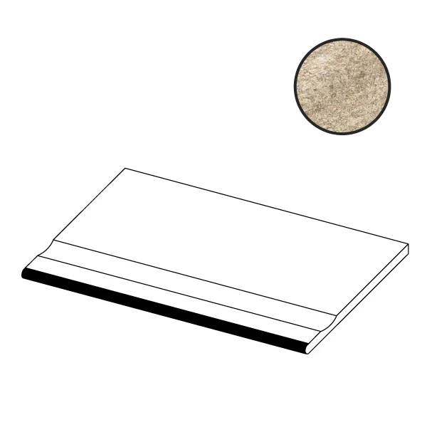 Ступень Atlas Concorde Italy Norde Oro Bordo Piscina Angolare Dx A5XB 30x60 матовая