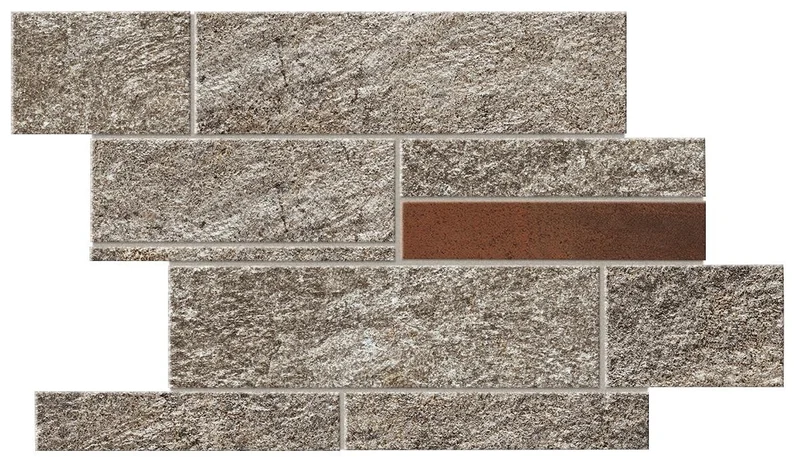 Мозаика Atlas Concorde Italy Norde Piombo Brick Corten A599 29,7x39 матовая