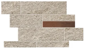 Мозаика Atlas Concorde Italy Norde Platino Brick Corten A598 29,7x39 матовая