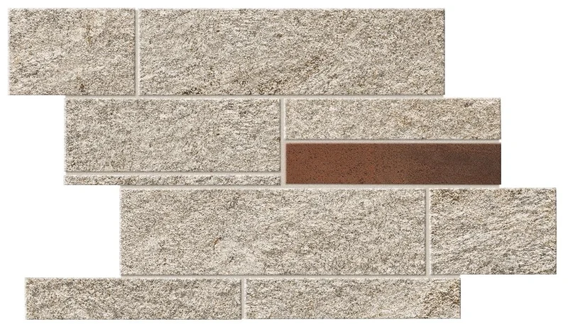 Мозаика Atlas Concorde Italy Norde Platino Brick Corten A598 29,7x39 матовая