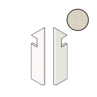 Бордюр Atlas Concorde Italy Seastone White Battiscopa Sag. Sx ABMW 7,2x30 матовый