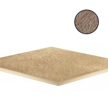 Спецэлемент Atlas Concorde Russia Cliff Beige Round Angolare 620090000868 60x60 структурированный