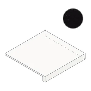 Ступень Atlas Concorde Russia Empire Calacatta Black Scalino Angolare 120 Dx 33x120 матовая