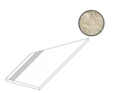 Спецэлемент Atlas Concorde Russia Forte Dei Marmi Quark Brazilian Gold Gradino Lineare Angolo Sx 620040000180 30x60 матовый
