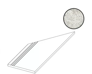 Спецэлемент Atlas Concorde Russia Forte Dei Marmi Quark Brazilian White Gradino Lineare Angolo Sx 620040000183 30x60 матовый