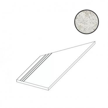 Спецэлемент Atlas Concorde Russia Forte Dei Marmi Quark Brazilian White Lineare Angolo Sx 620090001118 30x60 матовый