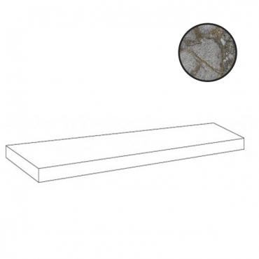 Ступень Atlas Concorde Russia Forte Dei Marmi Quark Ceppo Apuano Quartz Scalino Angolare Sx 620070002662 33x160 матовая