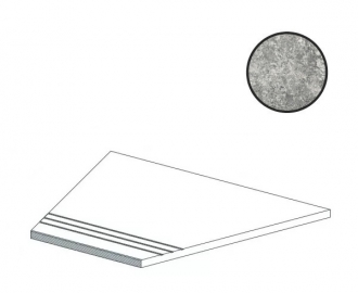 Forte Dei Marmi Quark Persian Grey Gradino Lineare Angolo Dx 620040000176