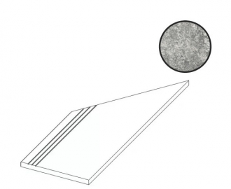 Forte Dei Marmi Quark Persian Grey Gradino Lineare Angolo Sx 620040000177