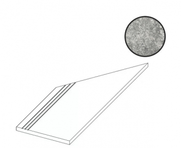 Спецэлемент Atlas Concorde Russia Forte Dei Marmi Quark Persian Grey Gradino Lineare Angolo Sx 620040000177 30x60 матовый