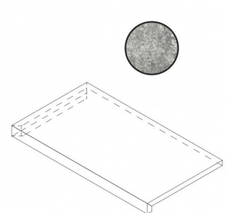 Forte Dei Marmi Quark Persian Grey Scalino Angolo Dx 620070002751