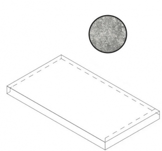 Forte Dei Marmi Quark Persian Grey Scalino Angolo Sx 620070002752