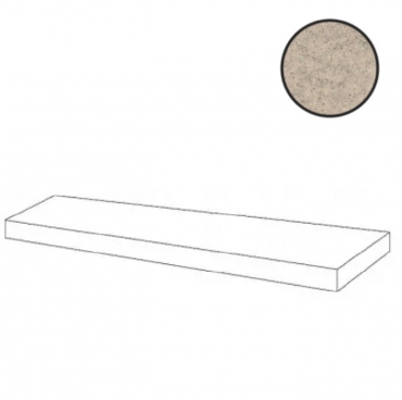 Ступень Atlas Concorde Russia Forte dei Marmi Rock Moleanos Cream Scalino Angolo Dx 620070002870 33x160 матовая