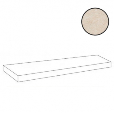 Ступень Atlas Concorde Russia Forte dei Marmi Rock Siberian Ivory Scalino Angolo Sx 620070002901 33x120 матовая