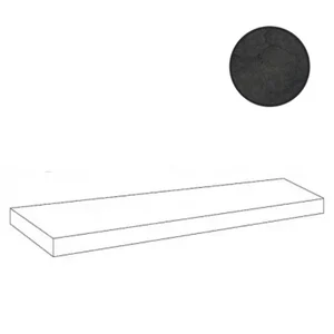 Ступень Atlas Concorde Russia Forte dei Marmi Rock Venaria Black Scalino Angolo Sx 620070002908 33x120 матовая