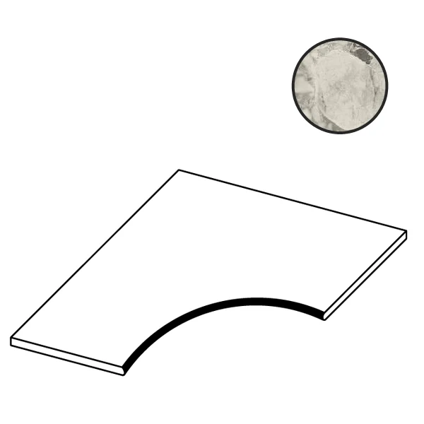 Спецэлемент Atlas Concorde Russia Forte Dei Marmi Ceppo Apuano Pearl Bordo Curvilineo Round 620090001012 60x60 матовый Спецэлемент Atlas Concorde Russia Forte Dei Marmi Ceppo Apuano Pearl Bordo Curvilineo Round 620090001012 60x60 матовый