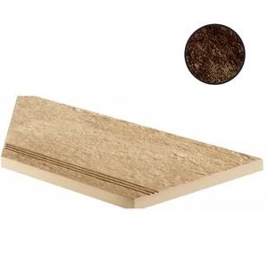 Спецэлемент Atlas Concorde Russia Landstone Brown Gradino Lineare Angolo Sx 620040000118 30x60 матовый