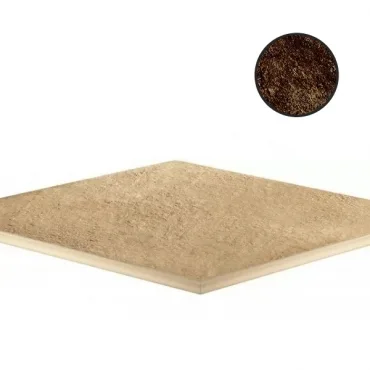 Спецэлемент Atlas Concorde Russia Landstone Brown Round Angolare 620090000878 60x60 матовый