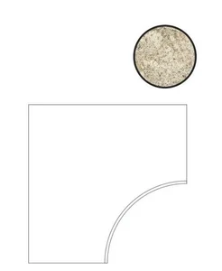 Спецэлемент Atlas Concorde Russia Forte Dei Marmi Quark Brazilian Gold Bordo Curvilineo Round 30 620090001111 60x60 матовый