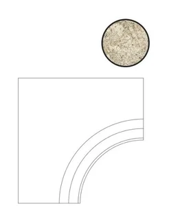 Спецэлемент Atlas Concorde Russia Forte Dei Marmi Quark Brazilian Gold Bordo Curvilineo Svasato Round 30 620090001110 60x60 матовый