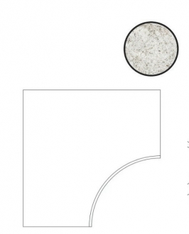 Forte Dei Marmi Quark Brazilian White Bordo Curvilineo Round 30 620090001129