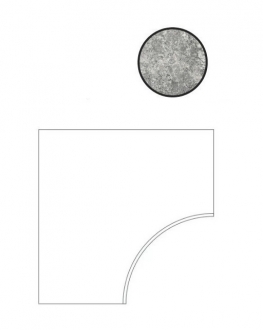 Forte Dei Marmi Quark Persian Grey Bordo Curvilineo Round 30 620090001093