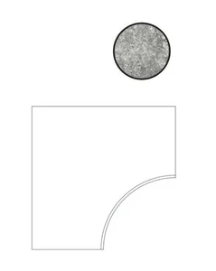 Спецэлемент Atlas Concorde Russia Forte Dei Marmi Quark Persian Grey Bordo Curvilineo Round 30 620090001093 60x60 матовый