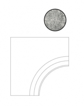 Спецэлемент Atlas Concorde Russia Forte Dei Marmi Quark Persian Grey Bordo Curvilineo Svasato Round 30 620090001092 60x60 матовый