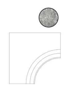 Спецэлемент Atlas Concorde Russia Forte Dei Marmi Quark Persian Grey Bordo Curvilineo Svasato Round 30 620090001092 60x60 матовый