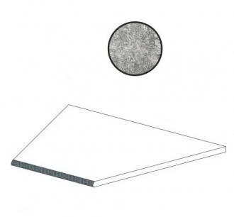 Forte Dei Marmi Quark Persian Grey Round Angolo 620090001097