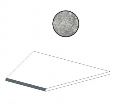 Спецэлемент Atlas Concorde Russia Forte Dei Marmi Quark Persian Grey Round Angolo 620090001097 30x60 матовый
