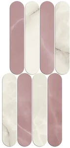 Мозаика Atlas Concorde Russia Symphonyx Crystal Mosaic Rose Ellipse Lap 620110000163 23,5x56 лаппатированная