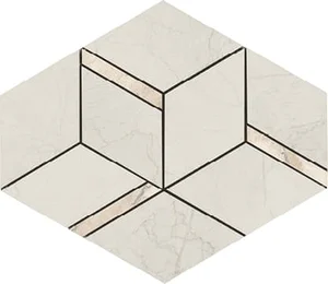 Мозаика Ava Bolgheri Stone Rombo White Nat Ret 196101 22x37 натуральная