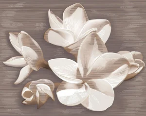 Декоративный элемент Azori Amati Decor Plumeria Alba 40,2x50,5 матовый