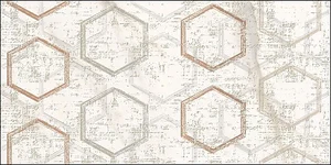 Декоративный элемент Azori Apulia Oro Hexagone 32x63 глянцевый